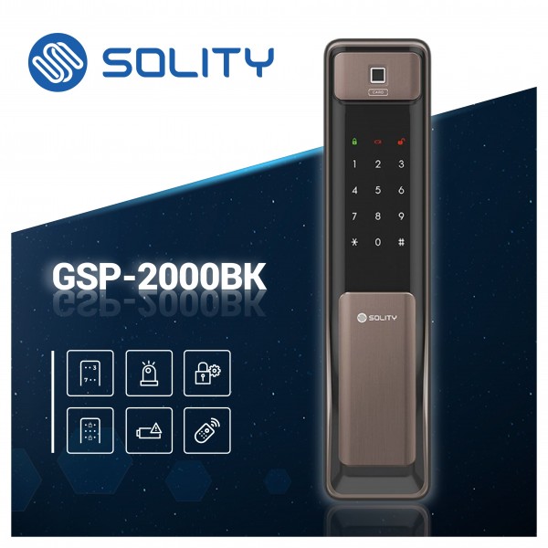 Khóa cửa điện tử vân tay Solity GSP-2000BK